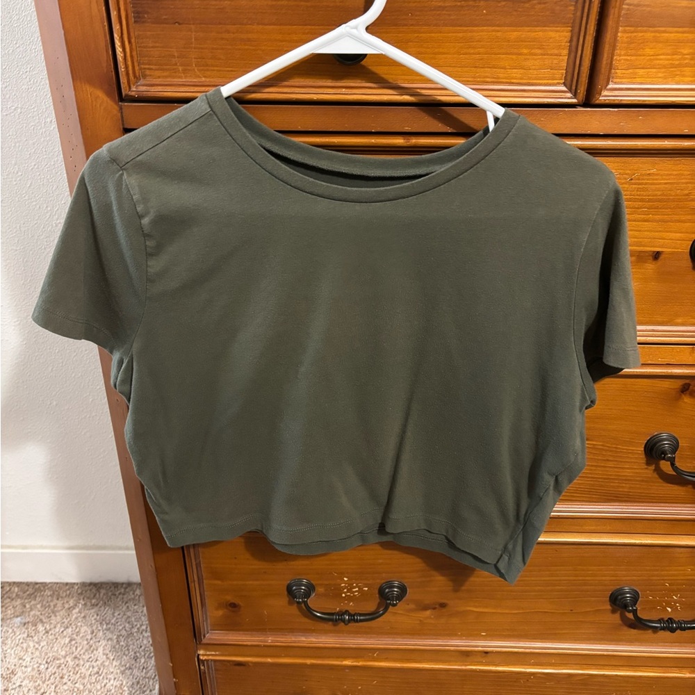 Wild Fable Dark Green Crop Top